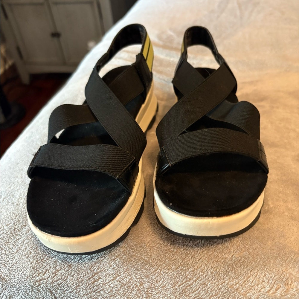 Hush Puppies Black and Green Footwear